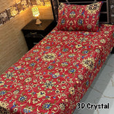 4 Pieces Crystal Cotton Single Pair Bedsheet  SB 554